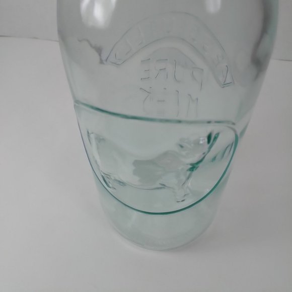 Absolutely Pure Milk Glass 10.5" Bottle Made In Italy Farmhouse Vintage - Picture 2 of 8